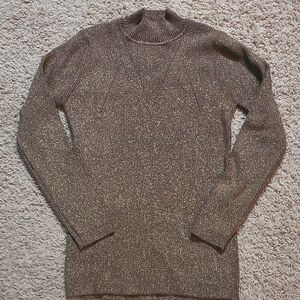 Oliver.o Ribbed Gold Sparkle And Brown Sweater Size Medium